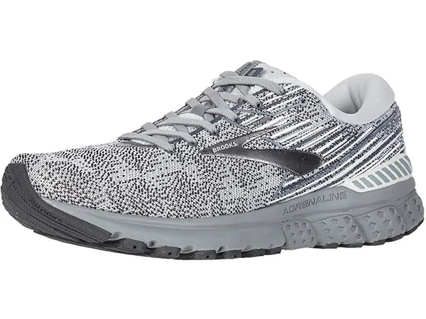Brooks Men's Adrenaline 19 - Grey - White - Ebony - 7.5 - D
