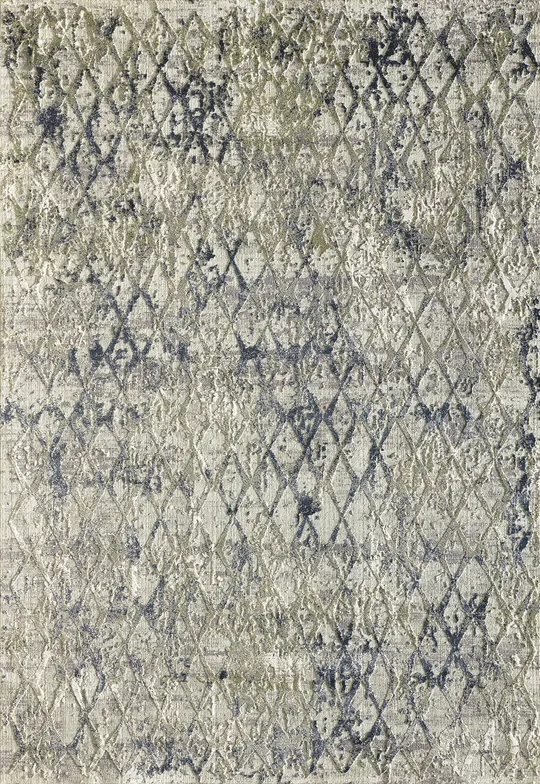 Dynamic Rugs Quartz 27039 7&10x22 x 10&10x22 Light Beige - Blue Rug