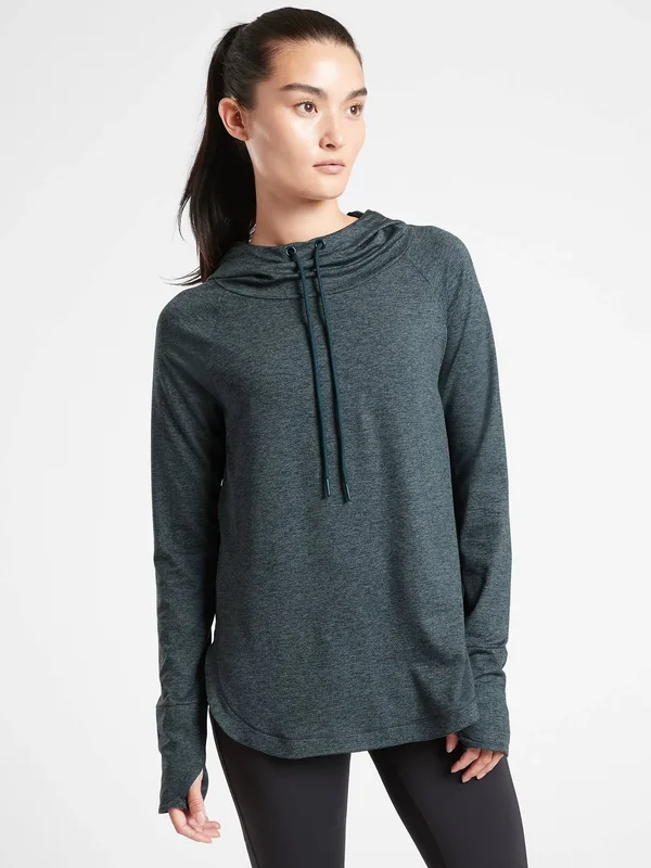 Athleta Women's Uptempo Hoodie Sweatshirt Bali Green/ Oceanic Teal Plus Size 1x