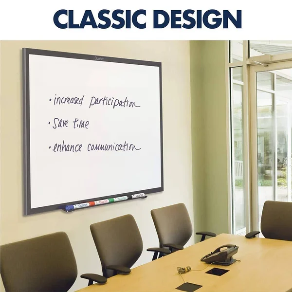 Quartet SM534B Classic Magnetic Dry Erase Whiteboard - 48 x 36 in. - Black Aluminum Frame