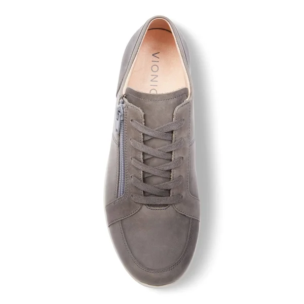 Vionic Abigail Lace Up Slate Nubuck, 8.5, M