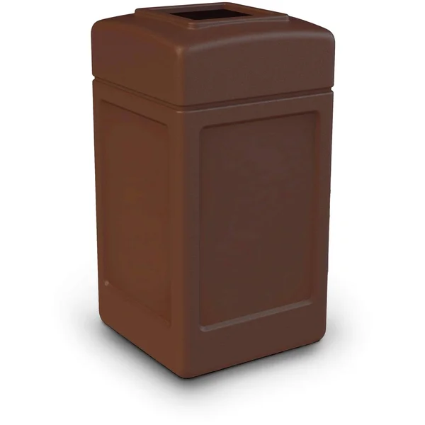 Commercial Zone 732137 PolyTec 42 Gallon Square Brown Waste Container