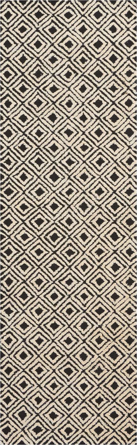 Nourison Deco Mod Dec02 5&3x22 x 7&4x22 Black - Beige Area Rug