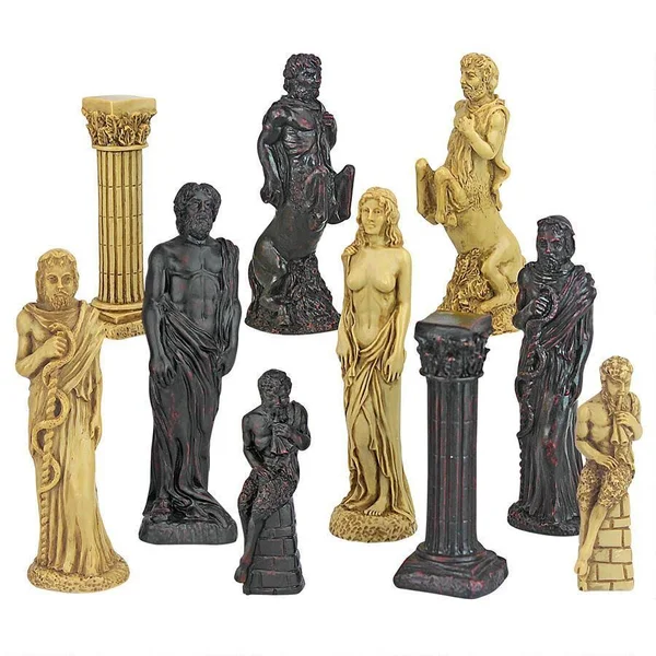 Design Toscano Gods of Greek Mythology Chess Set Pieces