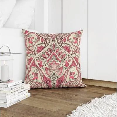 Gryffin Geometric Throw Pillow World Menagerie Color: Pink - Size: 18x22 x 18x22