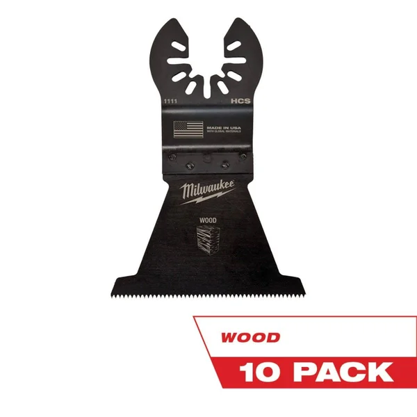 Milwaukee 49-25-1119 OPEN-LOK 2-1/2-Inch HCS Wood Blade, 10-Pack