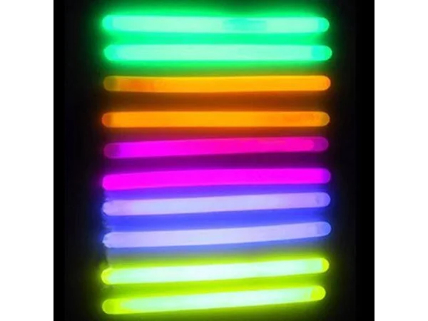 100 6 inch Glowsticks Light Stick W Necklace String, Assorted