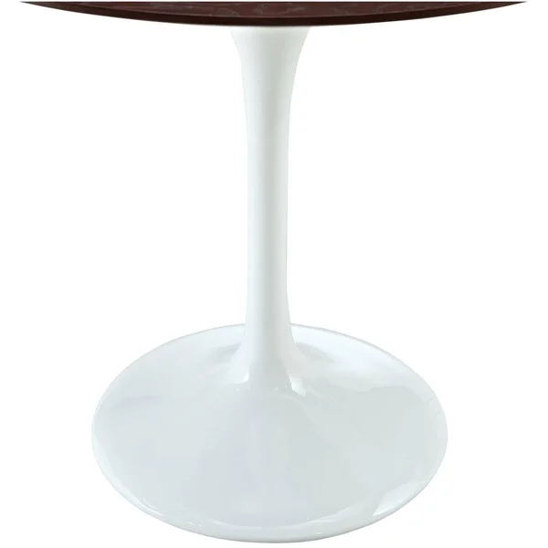 Modway Lippa 36x22 Walnut Dining Table, White