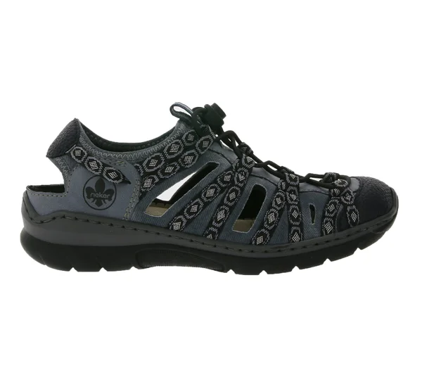 Rieker L32p8-14 Memowina Navy Mmulti Womens Closed Toe Sandals