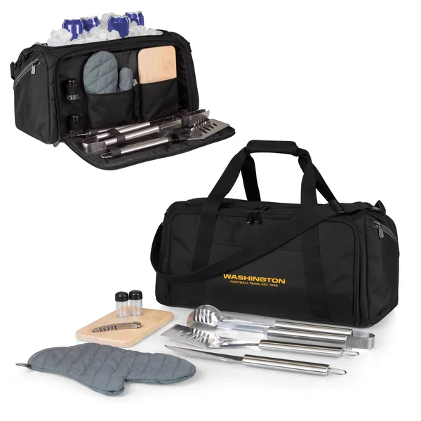 Washington Football Team - BBQ Kit Grill Set & Cooler, (Black) by Picnic Time Family of Brands