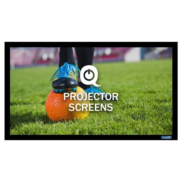 QualGear QG-PS-FF6-169-92-G 16:9 Fixed Frame Projector Screen, 92-inch High Contrast Gray 0.9 Gain
