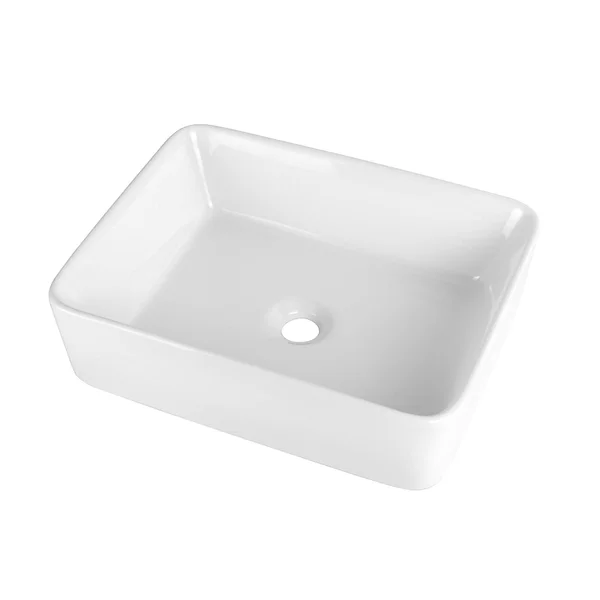White Ceramic Rectangular Vessel Bathroom Sink GMPF2114