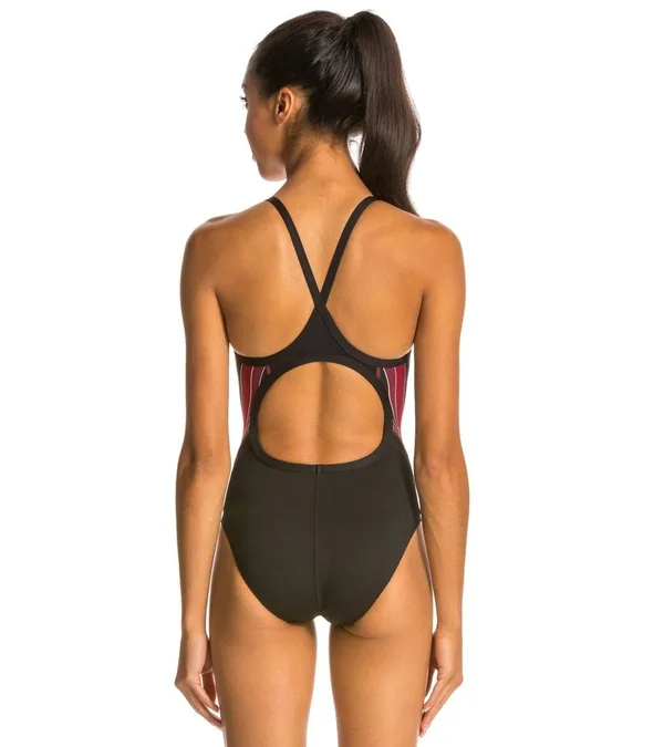 TYR Women's Phoenix Splice Diamondfit Swimsuit Burgundy 36 DPX7A