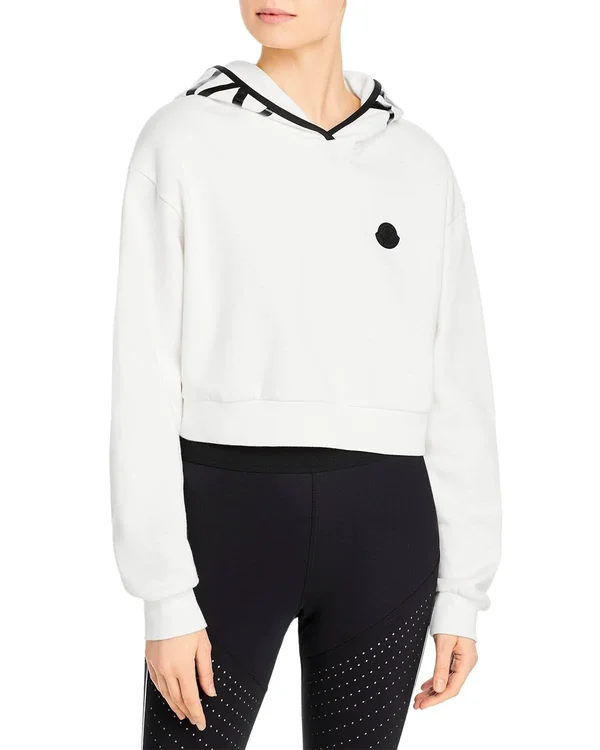 Moncler - Women Logo Sweatshirt Hoodie White L