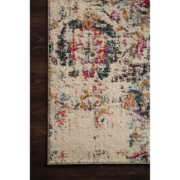 Alexander Home Vintage Paisley Boho Floral Distressed Rug - Ivory/Multi 2&2x22 x 12&