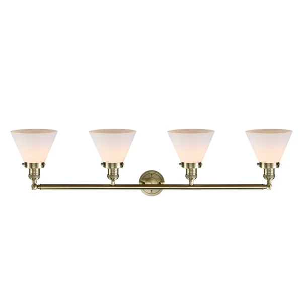 Innovations Lighting Large Cone 4 Light Bath Vanity Light 215 AC S G41 LED (Antique Copper)
