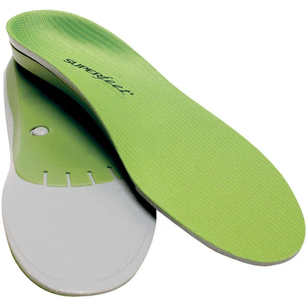 Superfeet Green Insoles, Professional-Grade High Arch Orthotic Insert for Maximum SUPPORT, Unisex, Green, Size: F11.5-13
