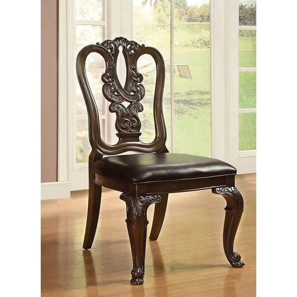 Hokku Designs Genuine Leather Upholstered Dining Chair (Set of 2)