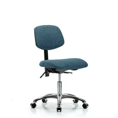 Symple Stuff Amos Desk Height Ergonomic Office Chair - Blue