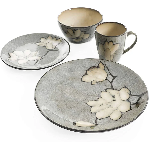 Gibson 124168.16r 16 Piece Dinnerware Reactive Glaze