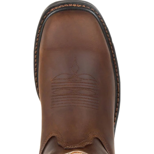 Georgia Boot Men's Amp LT Logger Low Heel Waterproof Work Boot - GB00270, Brown