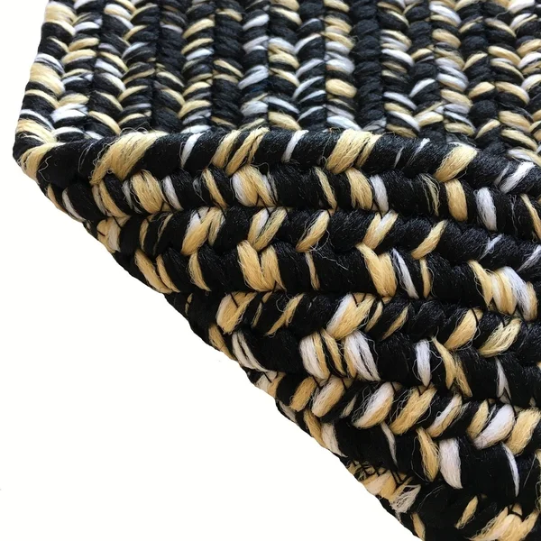Capel Rugs Orange Regalia 5& x 8& Oval Team Spirit Braided Rug