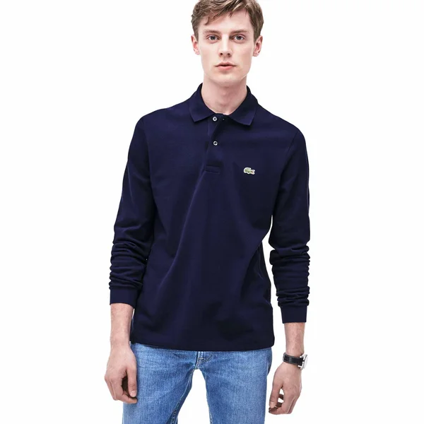 Lacoste Long Sleeve Polo Shirt Navy