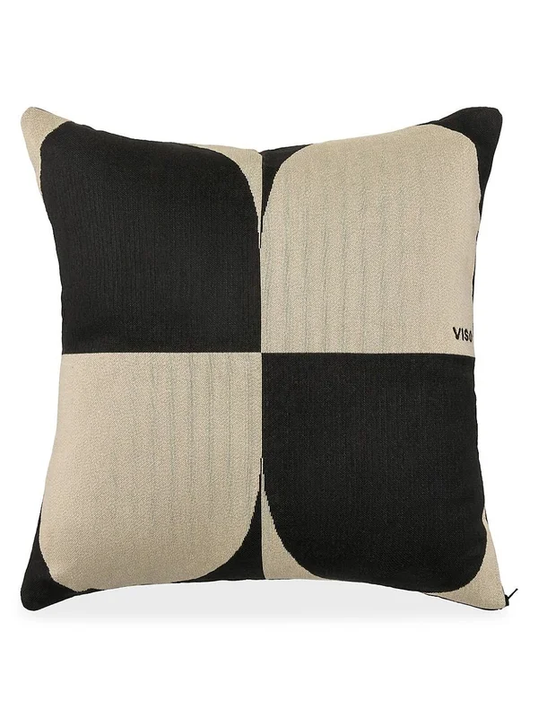 Viso Project Two-Tone Patchwork Tapestry Pillow