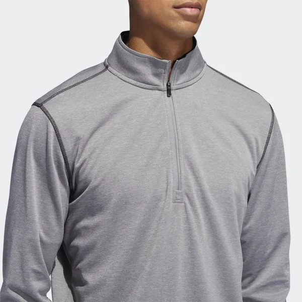 Adidas UV Protection 1/4 Zip Sweatshirt Men's, Size: Large, Grey