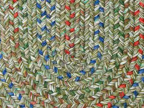 Rhody Rug Sophia Indoor/Outdoor Braided Rug (Moss 8& Round) - Green