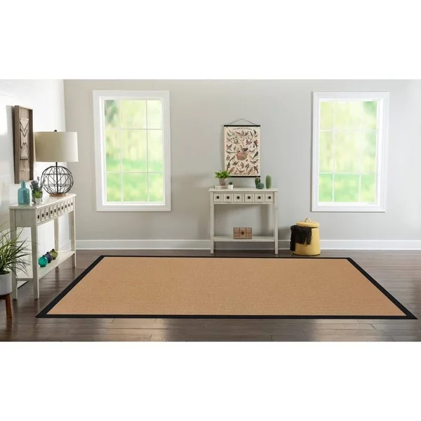Linon Athena Rug, Black, 5x8 ft