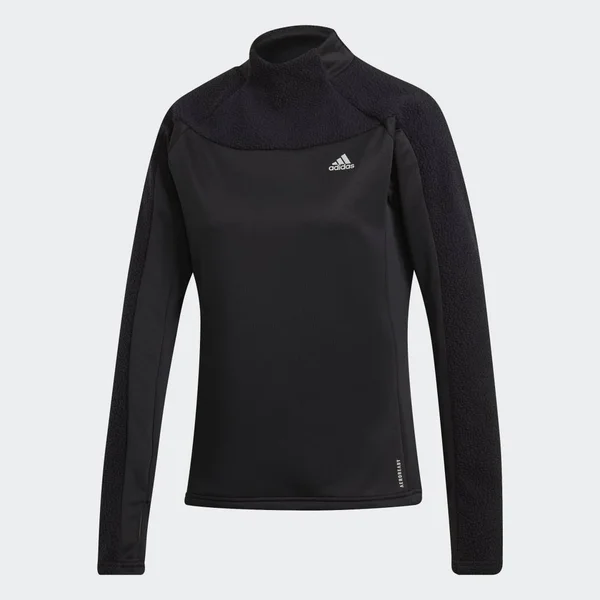 Women's Adidas Own The Run Warm Cover-Up Long Sleeve - Color: Black - Size: L