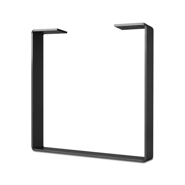 Standard Duty U-Shape Flat Bar Table Leg & Bench Base (Sold Separately) - Jet Black Satin - Jet Black Satin, 15x22, 15x22