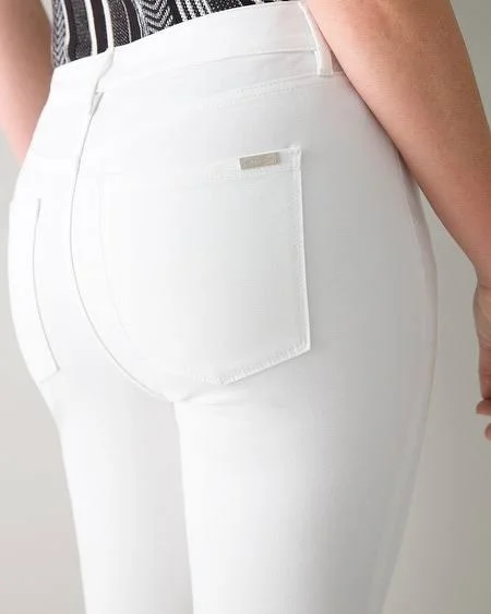 Women's Curvy-Fit High-Rise Sculpt Skinny Jeans - White, Size 14 - Long by White House Black Market