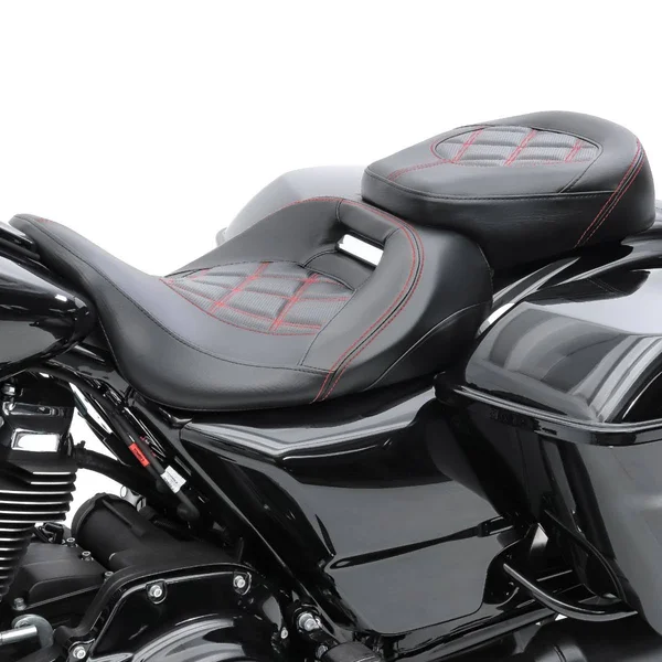 Seat for Harley-Davidson Touring 09-21 Touring Seat Craftride RH3 Black-Red