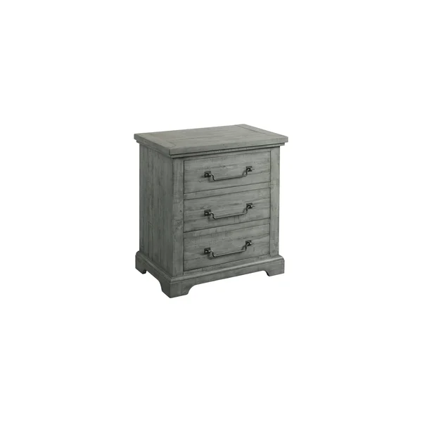 Martin Svensson Home Beach House 2 Drawer Solid Wood Nightstand, Dove Grey - 2-Drawer