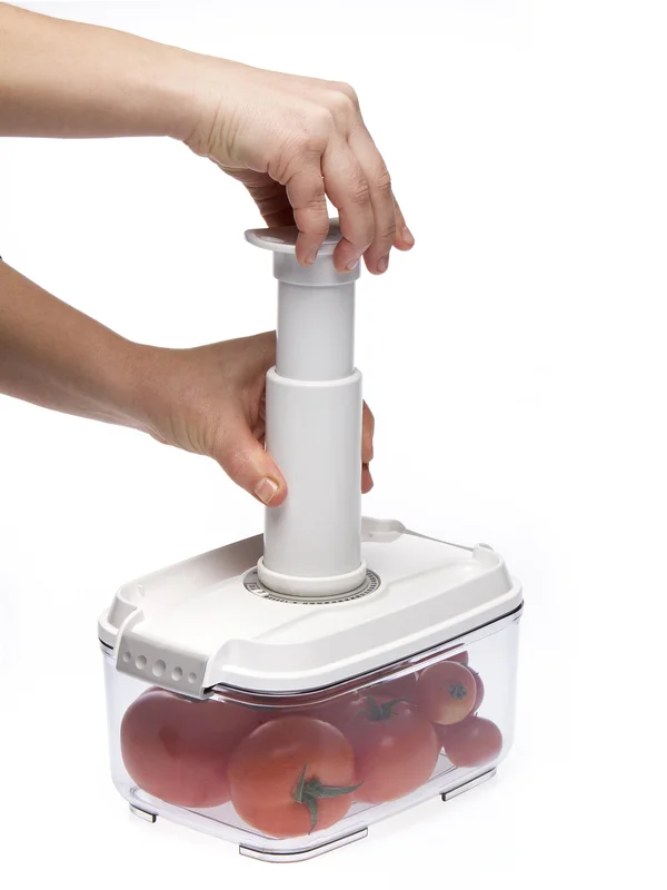 Food Saving Tritan Vacuum Container-5pc Set (0.5l - 0.8l, 1.2l, 2l with Pump) Green by PrepSealer
