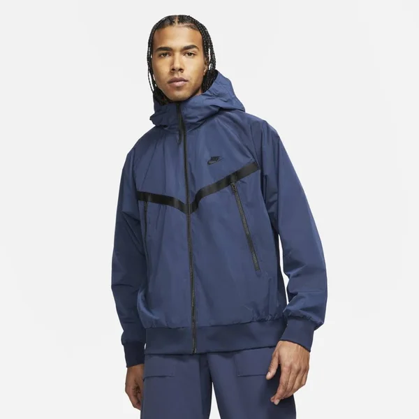 Nike Men's Sportswear Tech Essentials Windrunner Jacket in Blue/Midnight Navy Size Large - Nylon/Polyester