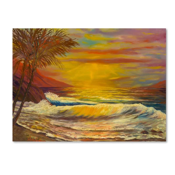 Trademark Fine Art A Tropical Lagoon Canvas Art by Manor Shadian - Size: 35 x 47