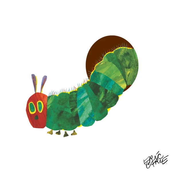 Marmont Hill 'Caterpillar Hiding' by Eric Carle Painting Print on Wrapped Canvas - Green