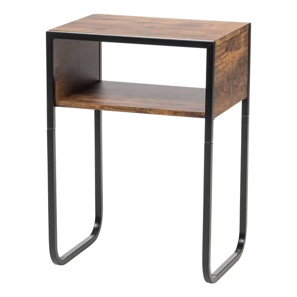 Iris USA, Inc. Brown A-Shape Wood and Metal Side Table