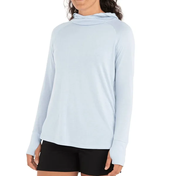 Women's Bamboo Weekender Hoody Blue Mist - XXL, Blue Mist, by Free Fly Apparel