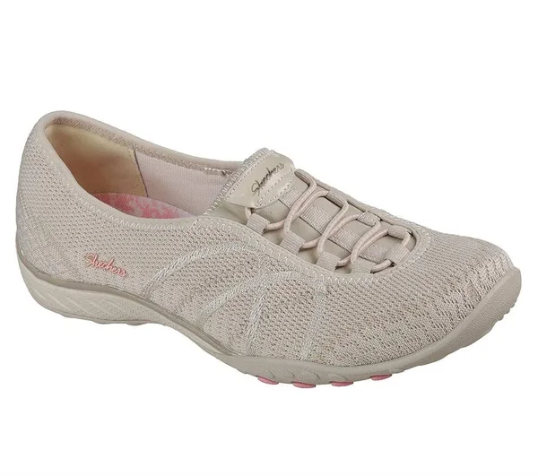 Skechers Women's Relaxed Fit Breathe Easy Sweet Jam Sneaker - Natural