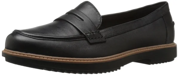 Clarks Women's Raisie Eletta Penny Loafer - Size: 8.5, Black