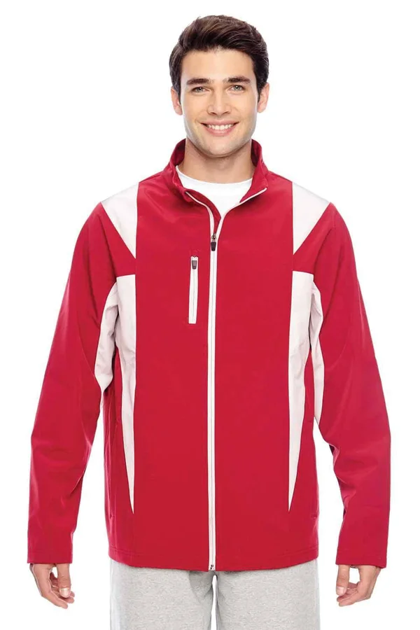 Team 365 Tt82 Men's Icon Colorblock Soft Shell Jacket - SP Red/ SP Slvr - S