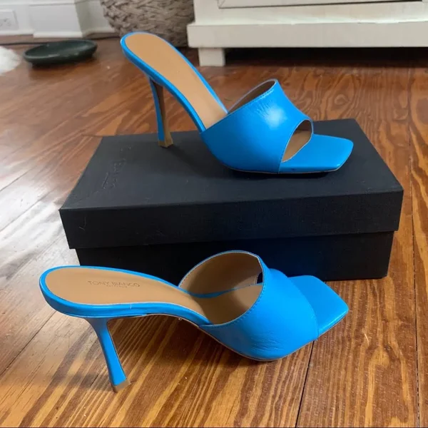 Flora Blue Kid Heels - Heels, Tony Bianco USA Blue Kid, 9.5