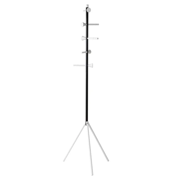happimess Aiden 70.4x22 5-Hook Metal Coat Rack - Black/White