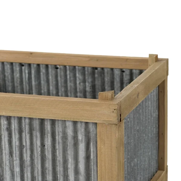 Au0026B Home Planter - Weathered Brown, Galvanized Gray