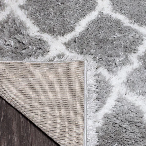 Sohome Carmela Tali Geometric Area Rug, Gray/Ivory, 5&2 inch Round