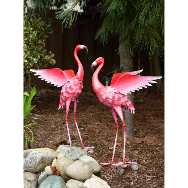 Zingz & Thingz Flying Flamingo Metal Decor, Pink